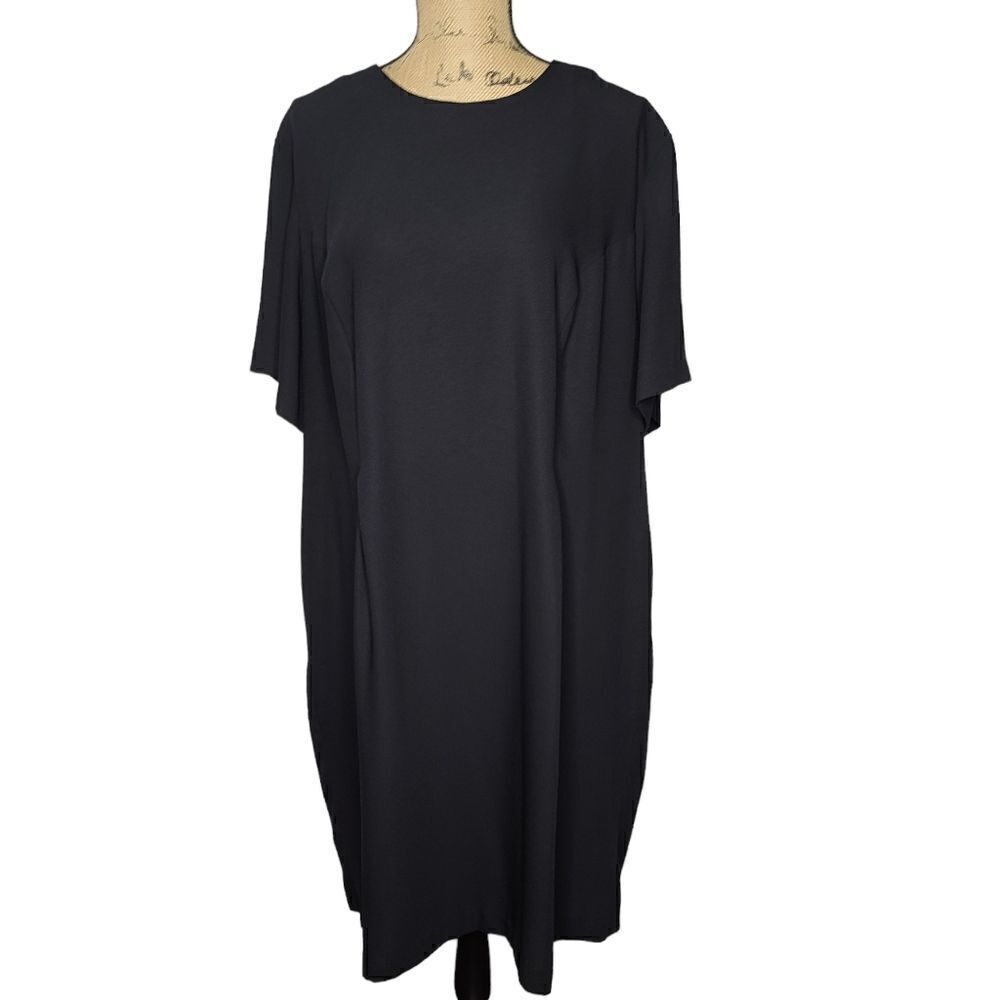 Vintage 90s Black Wednesday Sheath Dress